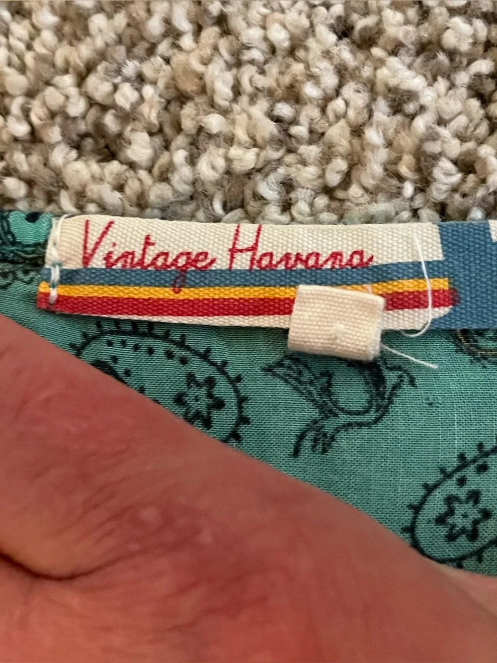 Vintage Havana Teal Leopard-Print Romper with Paisley Side Stripes